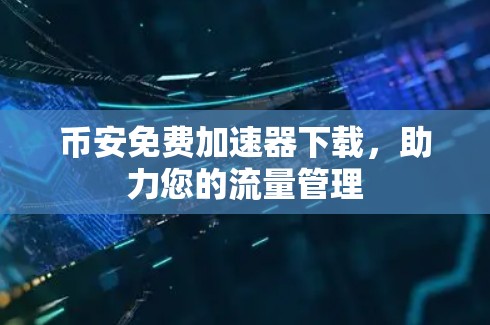 币安免费加速器下载，助力您的流量管理