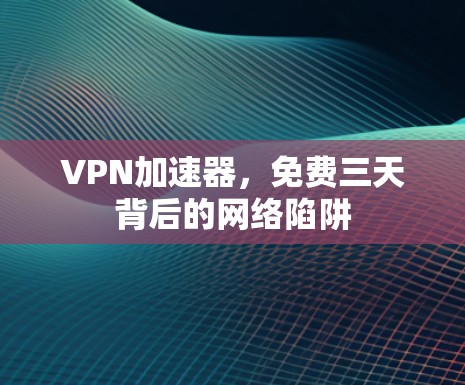 VPN加速器，免费三天背后的网络陷阱