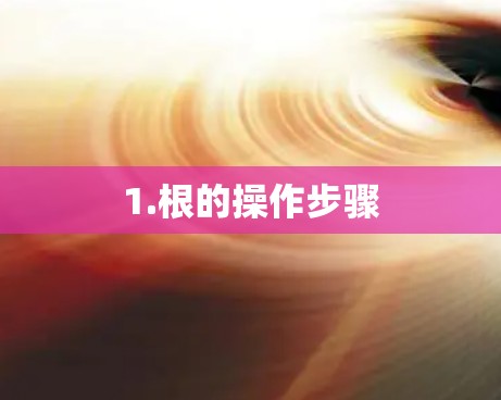 1.根的操作步骤 1.根的操作步骤
