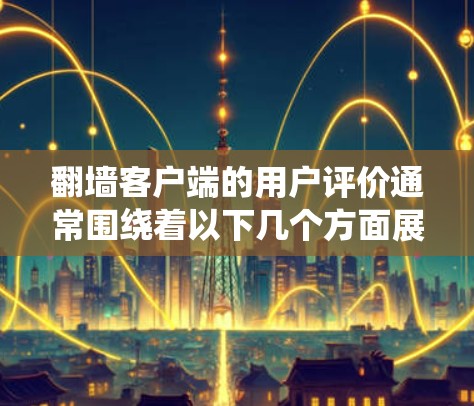 翻墙客户端的用户评价通常围绕着以下几个方面展开 翻墙客户端的用户评价通常围绕着以下几个方面展开