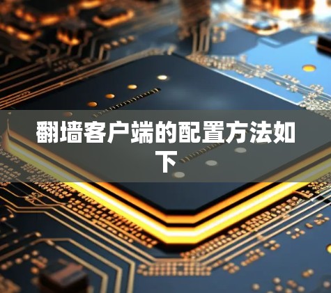翻墙客户端的配置方法如下