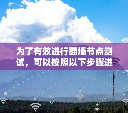 为了有效进行翻墙节点测试，可以按照以下步骤进行