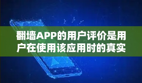 翻墙APP的用户评价是用户在使用该应用时的真实反馈，反映了他们对该应用的体验、功能、流畅度以及实际使用效果的评价。以下是一些可能的翻墙APP用户评价