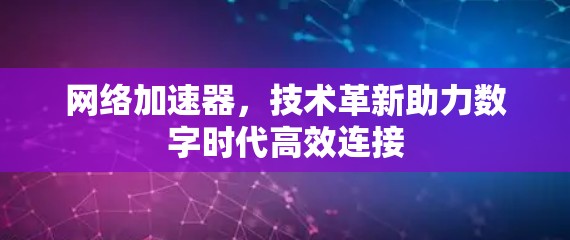 网络加速器，技术革新助力数字时代高效连接