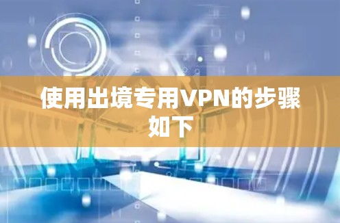 使用出境专用VPN的步骤如下