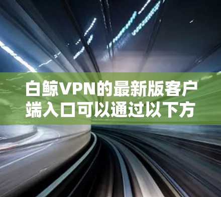 白鲸VPN的最新版客户端入口可以通过以下方式找到