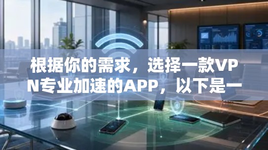 根据你的需求，选择一款VPN专业加速的APP，以下是一些综合考虑的因素和推荐