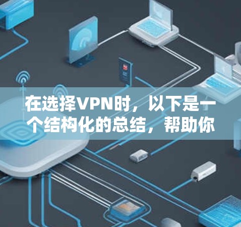 在选择VPN时,以下是一个结构化的总结,帮助你根据自己的需求进行决策 在选择VPN时,以下是一个结构化的总结,帮助你根据自己的需求进行决策