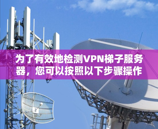为了有效地检测VPN梯子服务器，您可以按照以下步骤操作