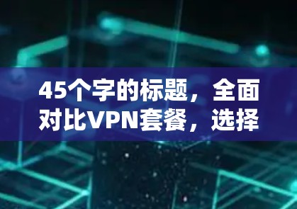 45个字的标题，全面对比VPN套餐，选择数据安全的舒适区