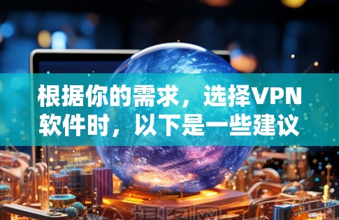 根据你的需求，选择VPN软件时，以下是一些建议