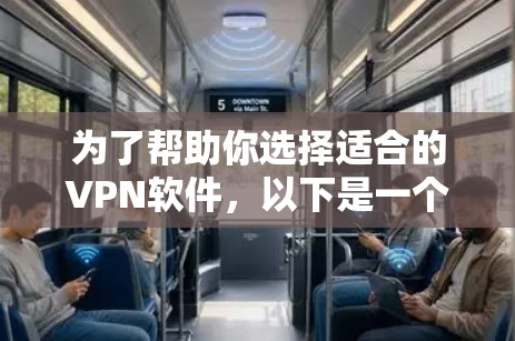 为了帮助你选择适合的VPN软件,以下是一个分步指南,涵盖你的具体情况和需求 为了帮助你选择适合的VPN软件,以下是一个分步指南,涵盖你的具体情况和需求