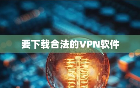 要下载合法的VPN软件